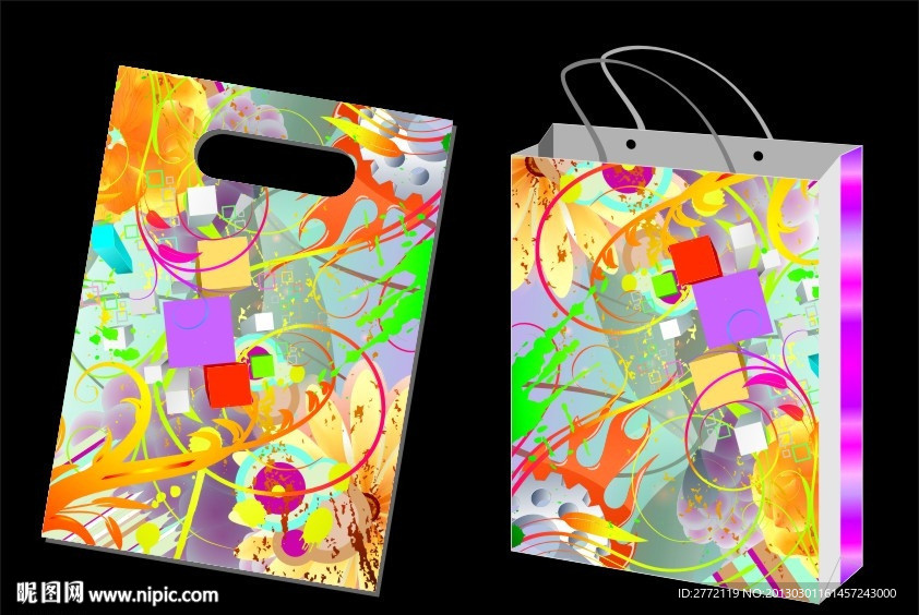 线条花款 手袋设计