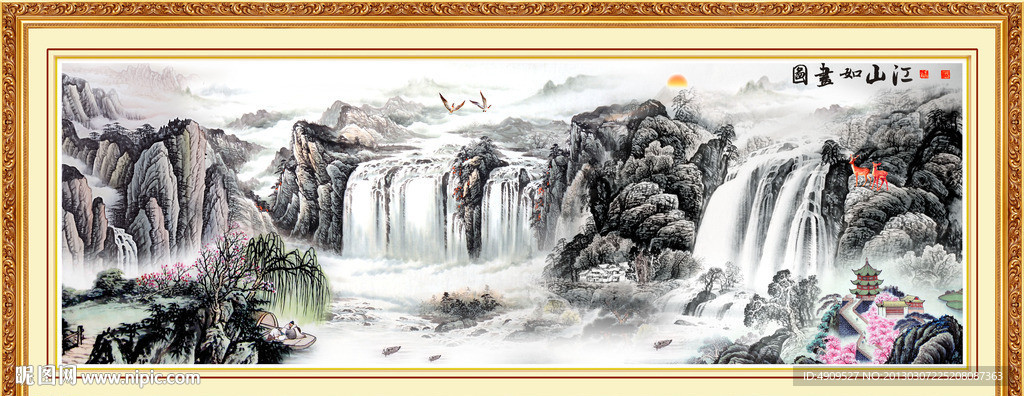 巨幅山水画