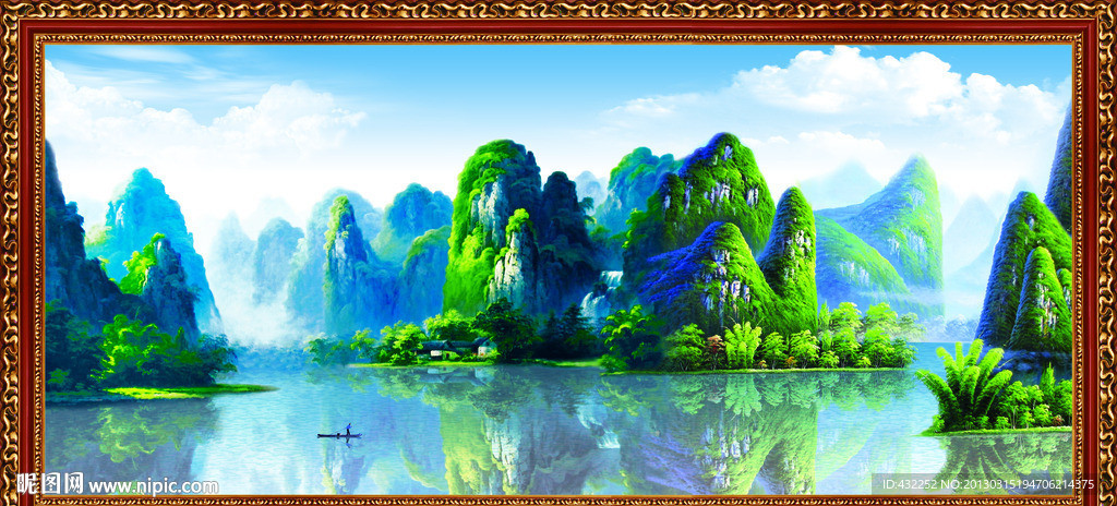油画山水