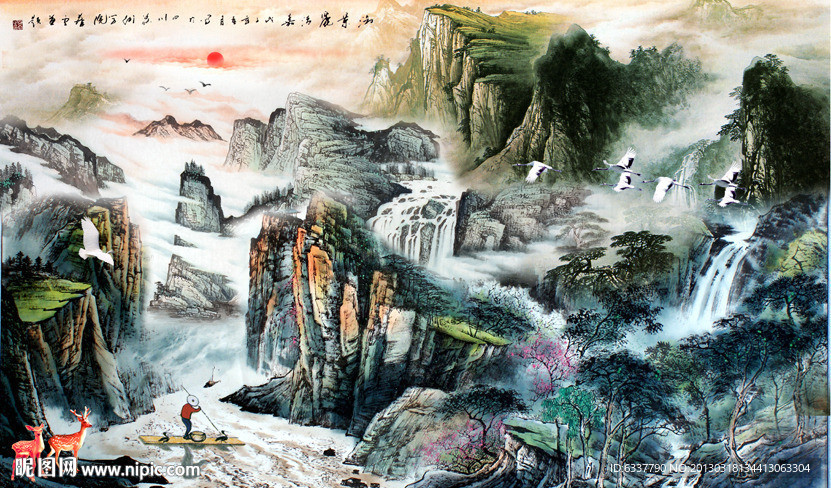 巨幅山水画