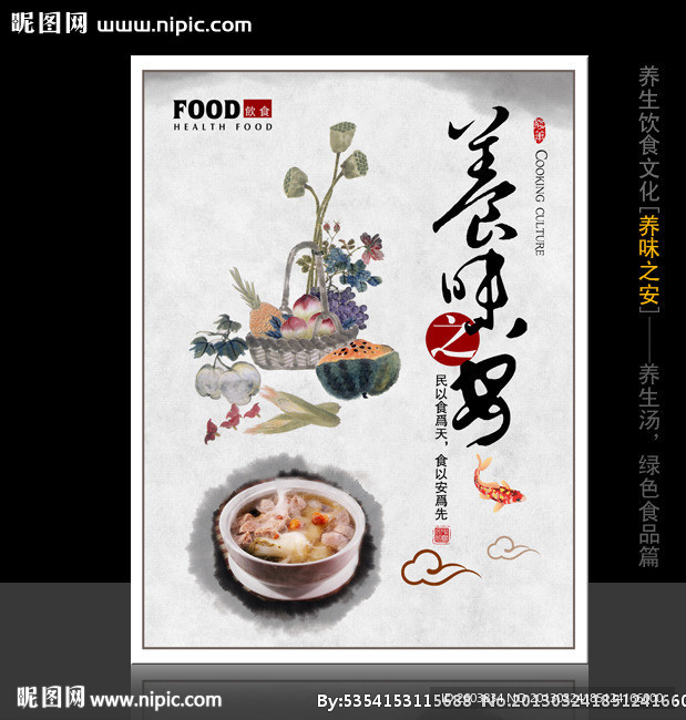 中国风饮食文化展板