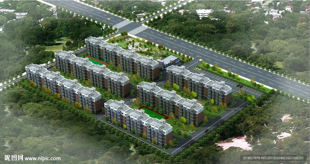 鸟瞰图小区