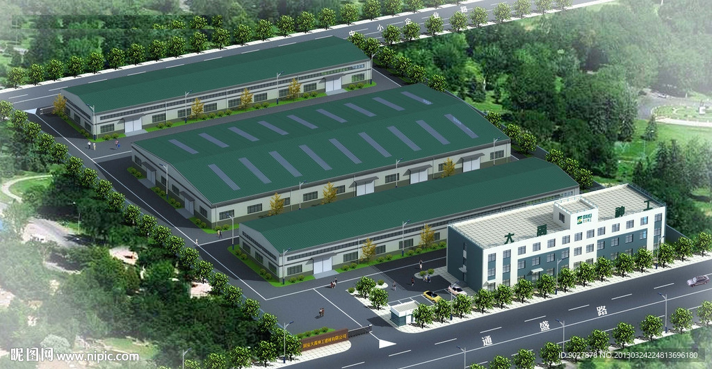 厂区鸟瞰模型