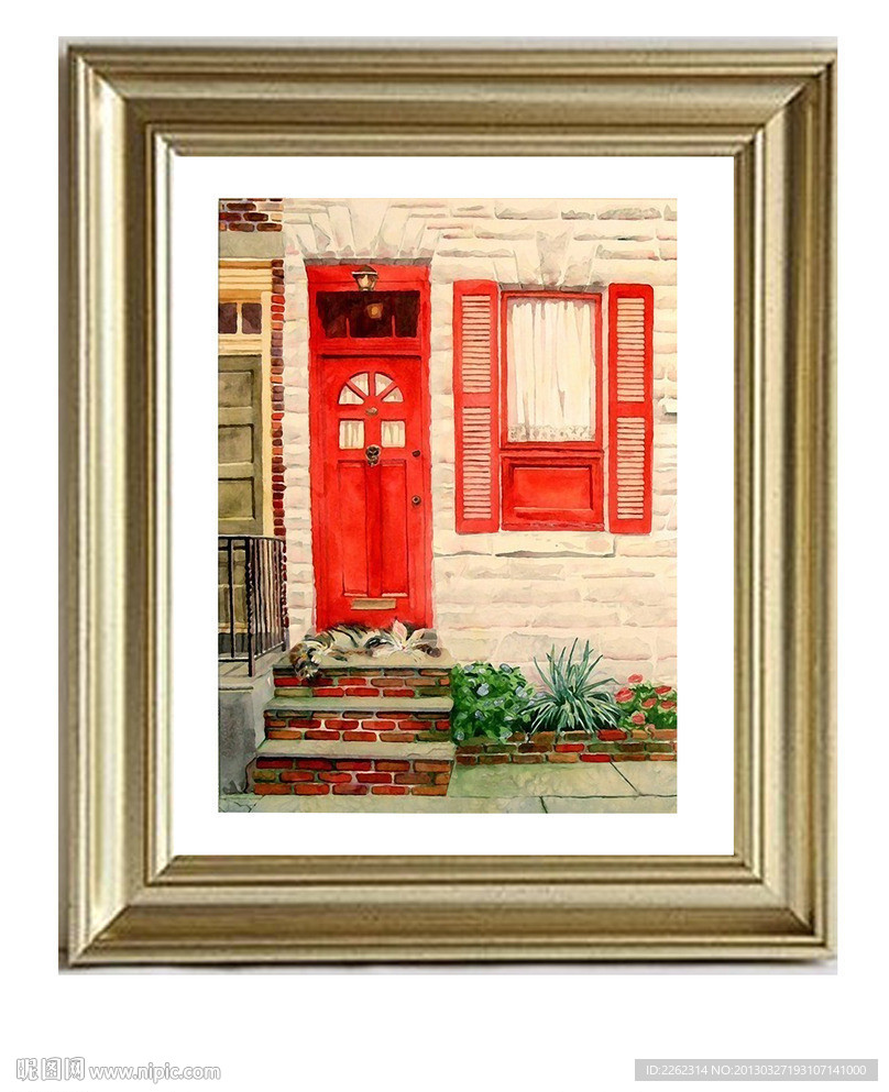 美克美家装饰画油画无框画