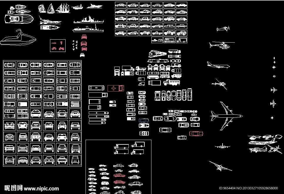 交通工具CAD素材大