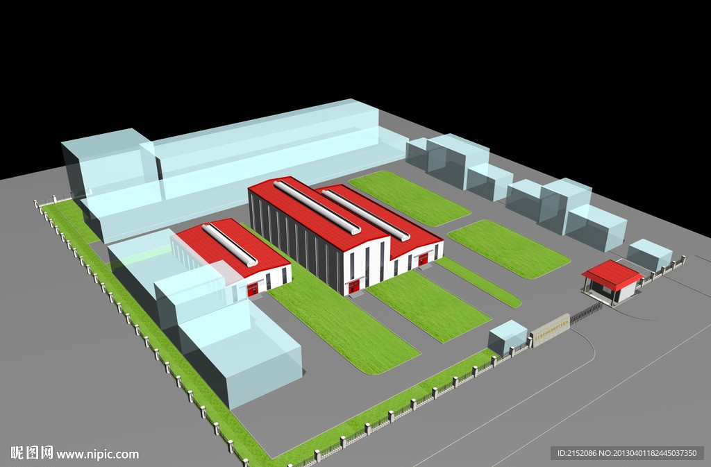 厂区鸟瞰 3D源文件