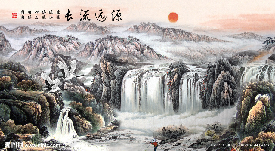 巨幅山水画