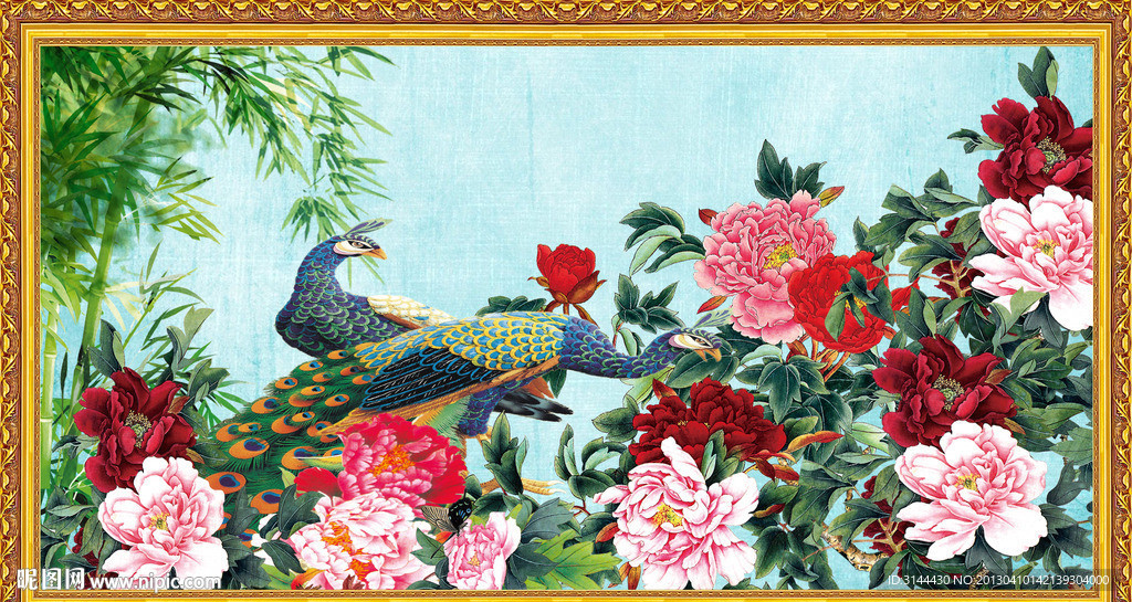 国画牡丹