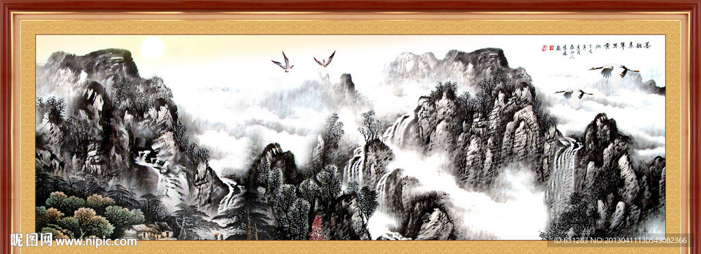 国画 巨幅山水画