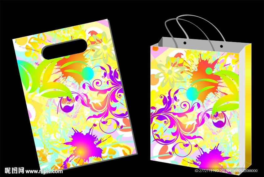 缤纷花朵朵 手提袋