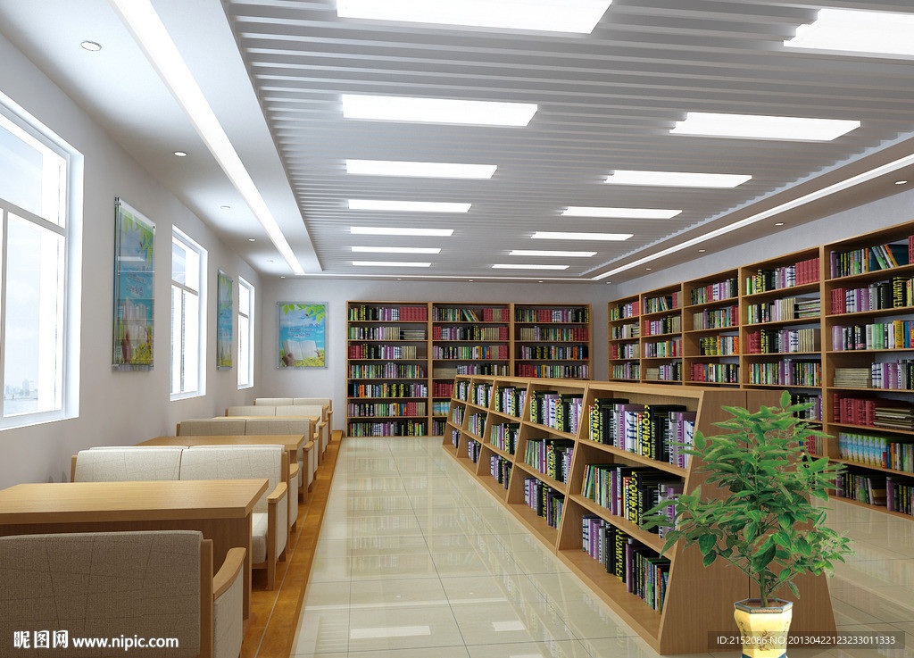 阅读室 含贴图VR灯