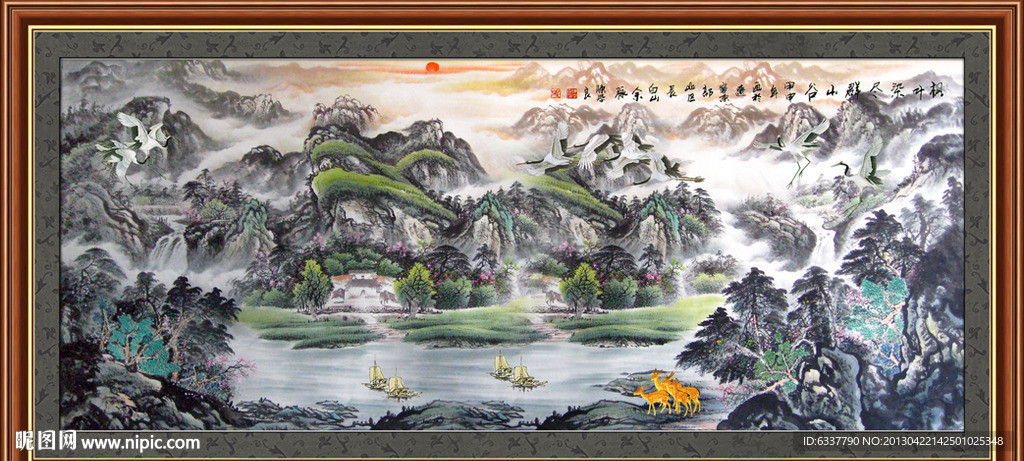 聚宝盆国画