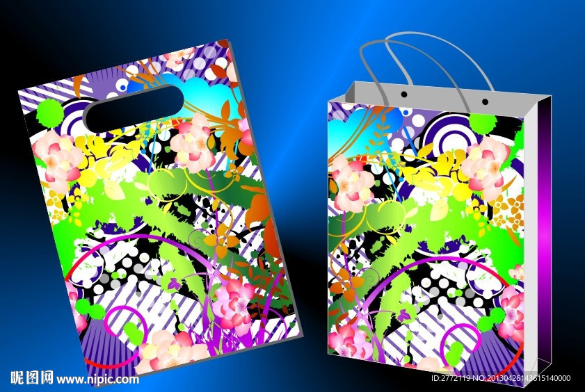 紫花叶绿 手挽袋设计