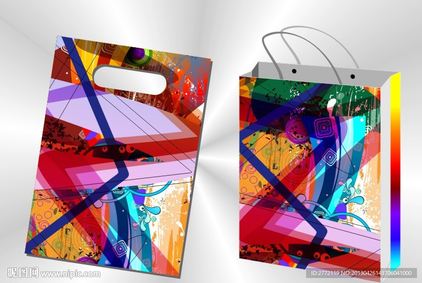 幻变线条花边 手挽袋