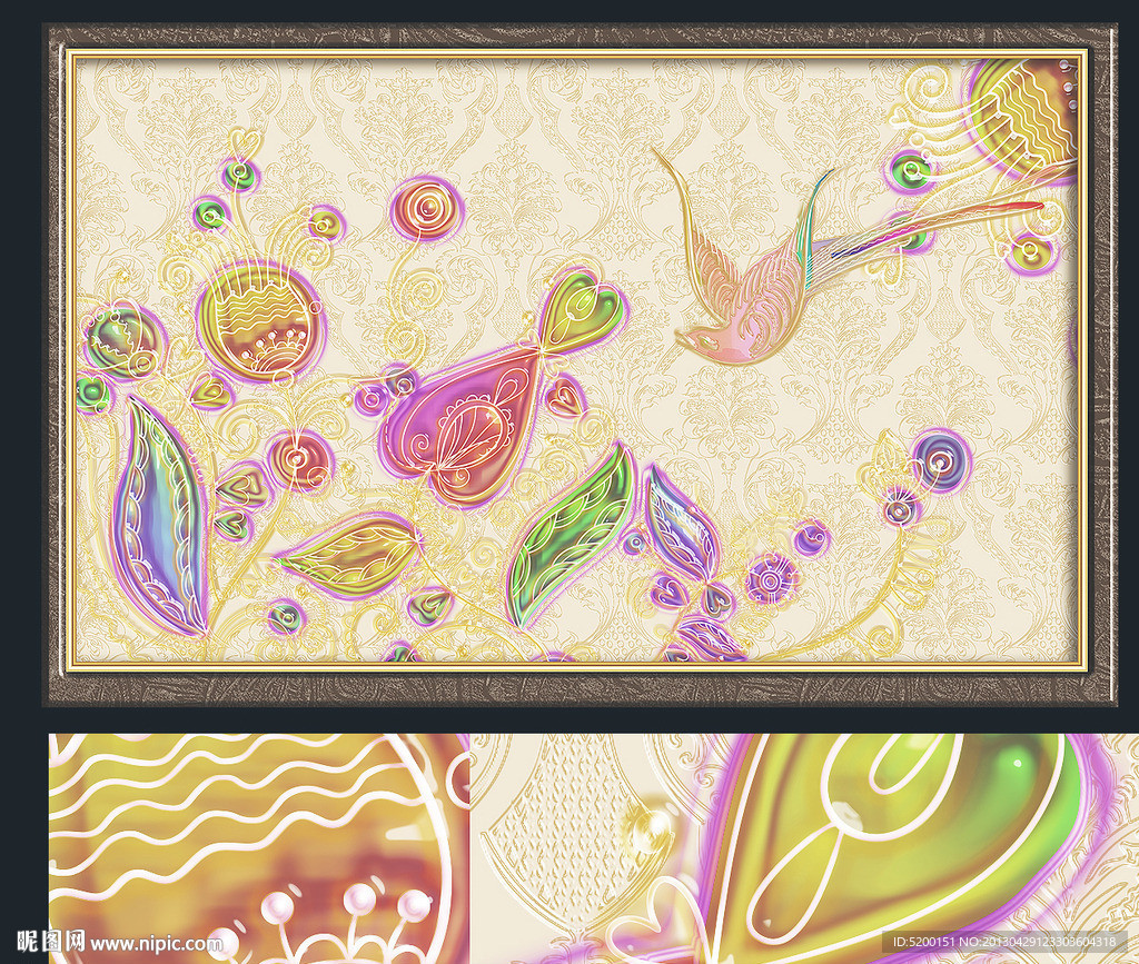 花纹 蝴蝶 艺术画