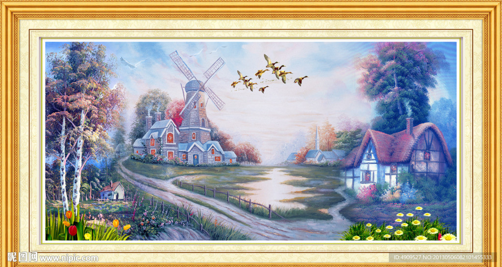 油画风景 欧式油画风景