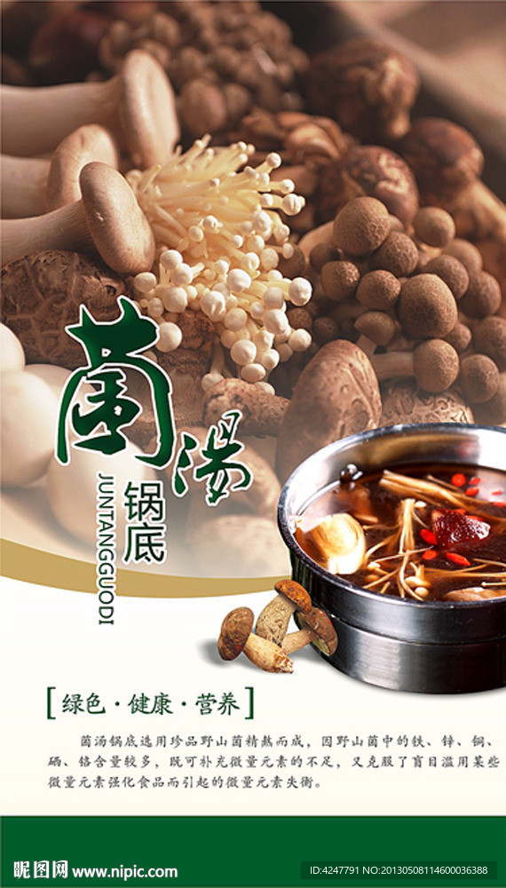 天然野生菌菌汤锅底