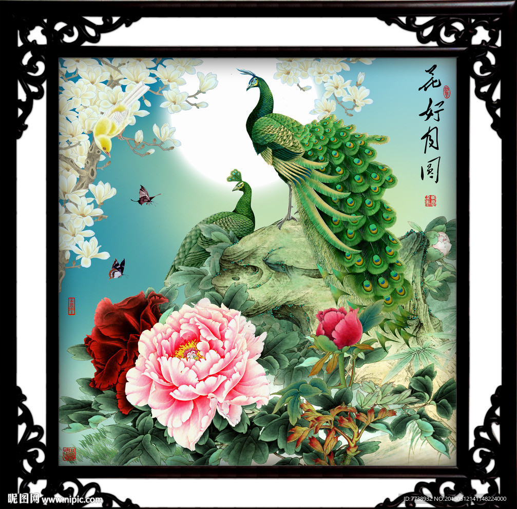 孔雀牡丹