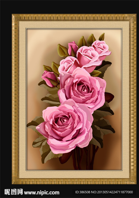 油画 装饰画 玫瑰