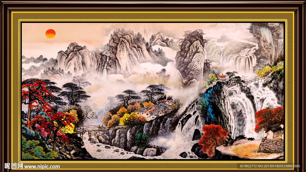 水墨山水画