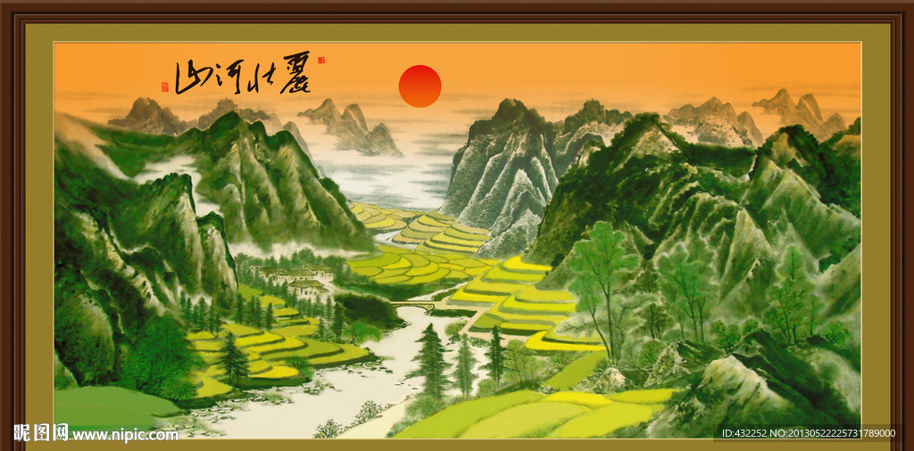 水墨山水画