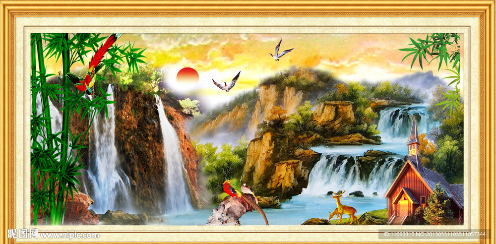 山水油画