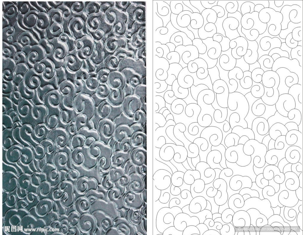 砂雕 花 线条图