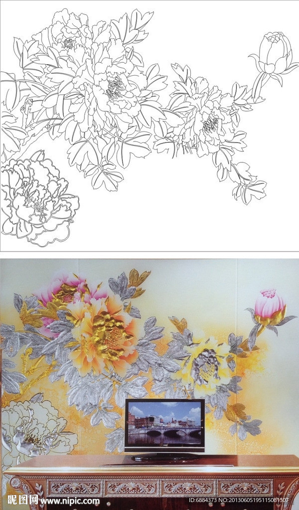 牡丹花 金银牡丹