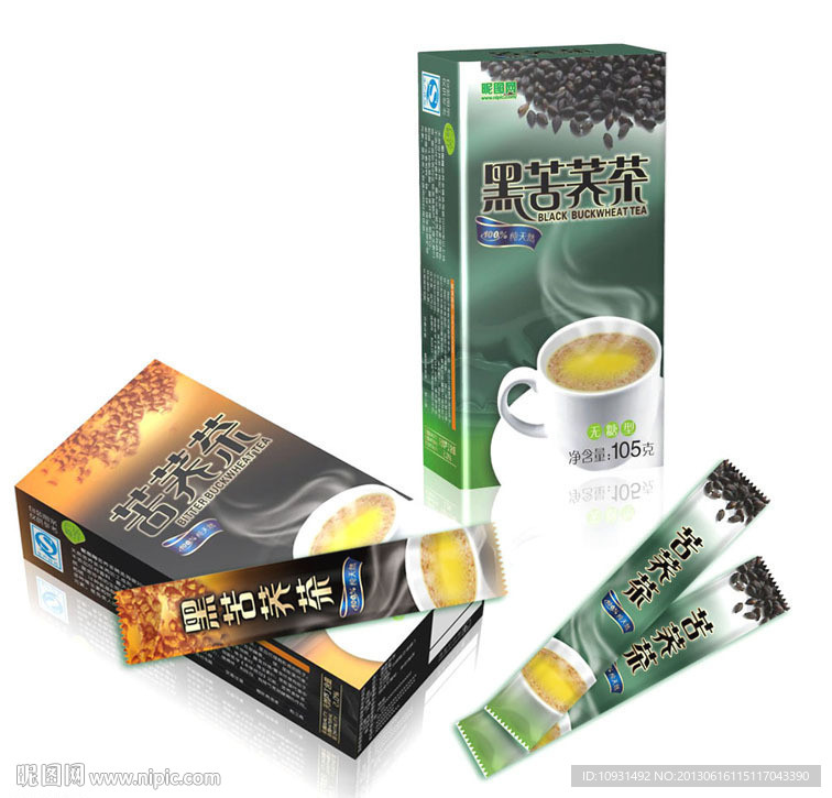 苦荞茶包装 平面图