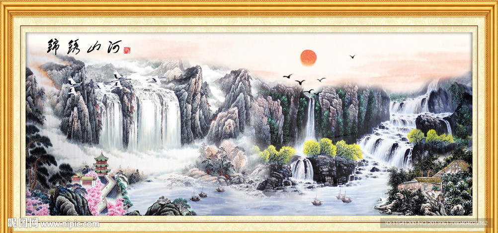 巨幅山水画