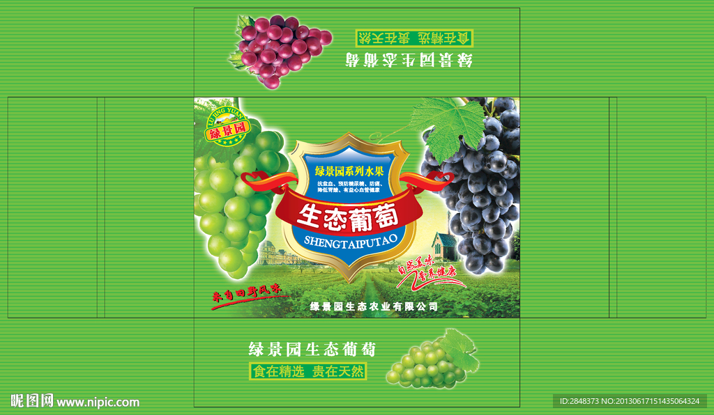 绿景园生态葡萄包装设计 平面
