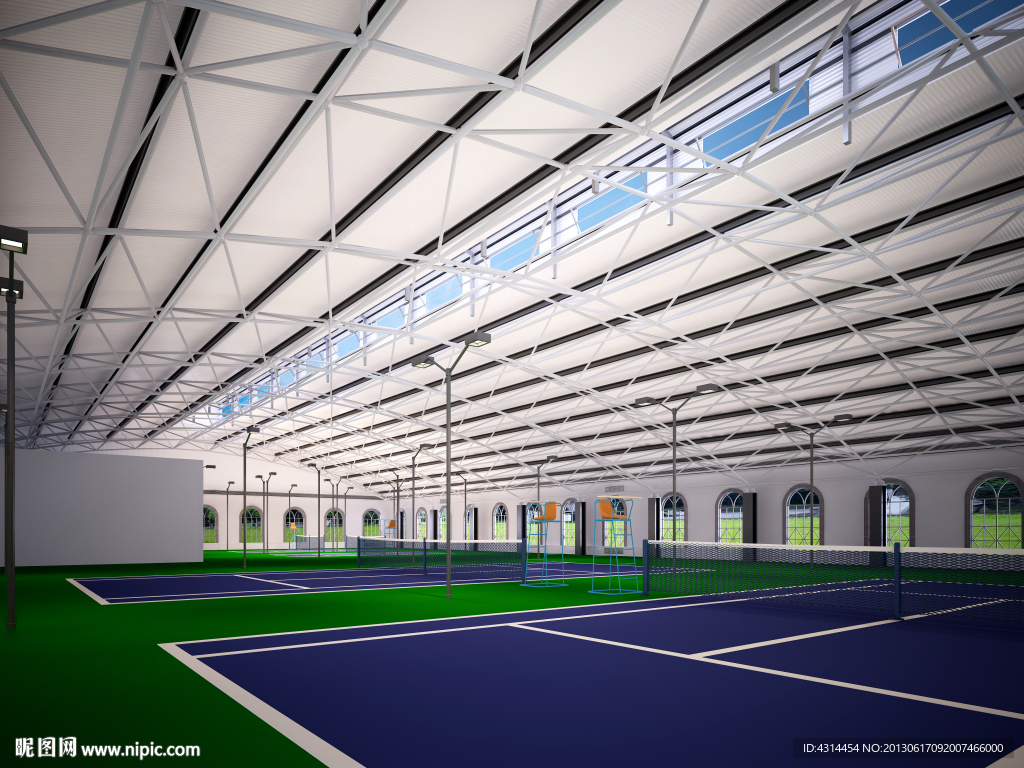 天骄体育：室内网球馆设计规范你知道多少?室内网球场高度