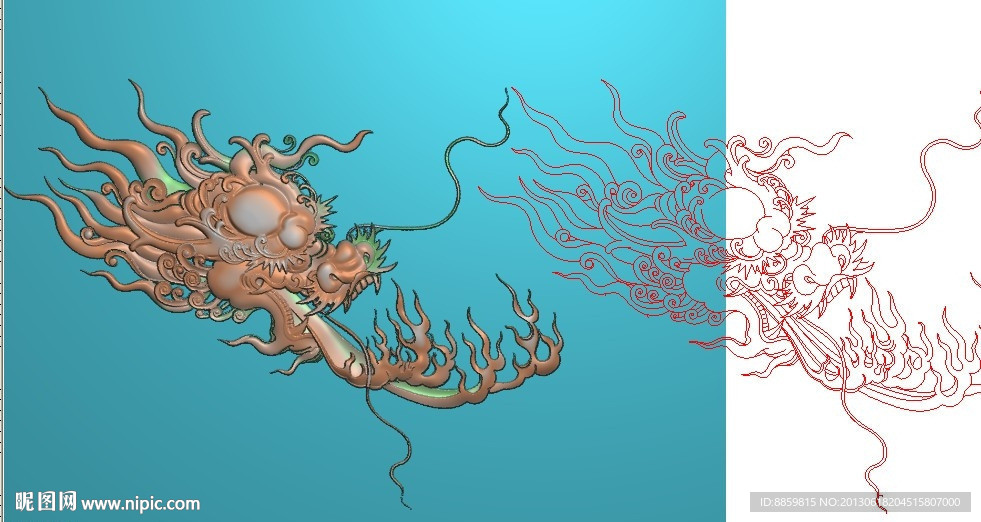 龙头 精雕图设计