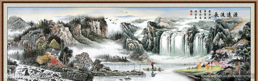 国画 巨幅国画山水