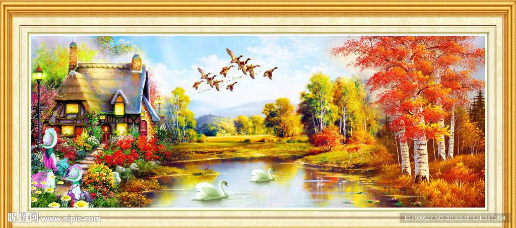 油画风景 欧式油画风景