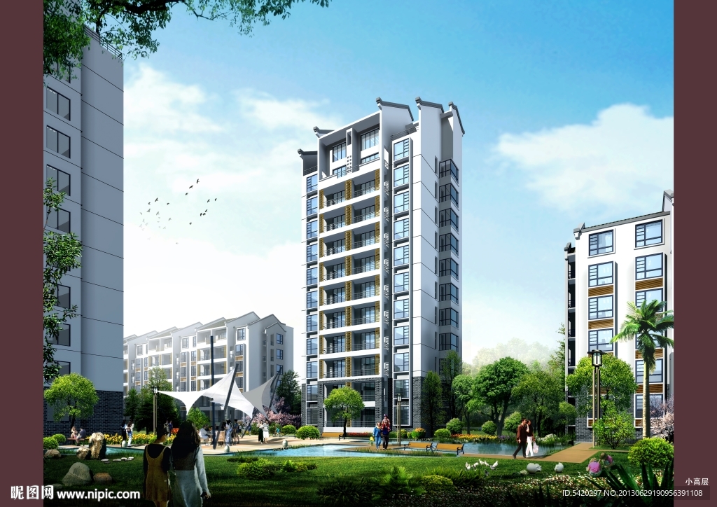楼盘景观效果图