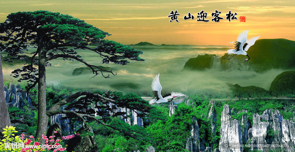 黄山迎客松