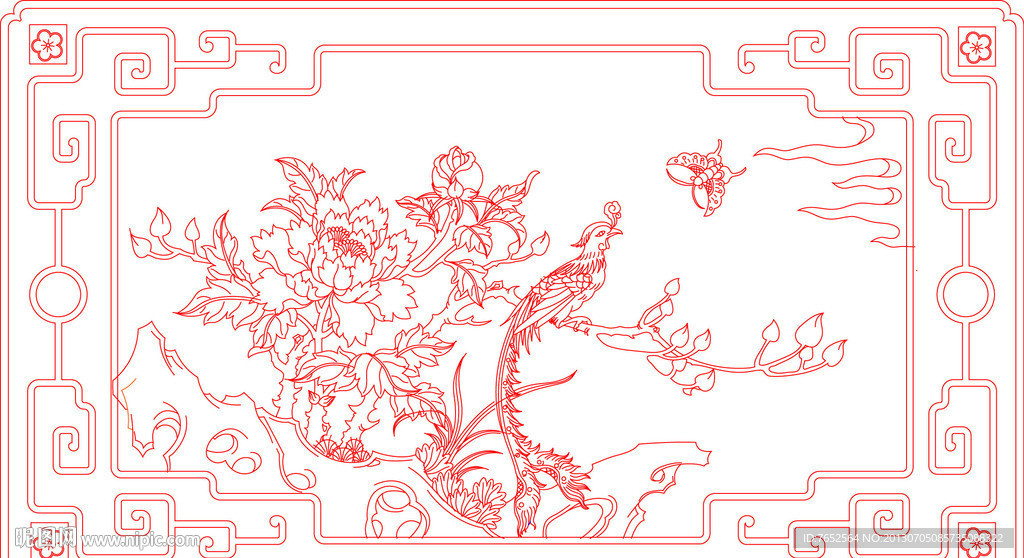 精雕线描图