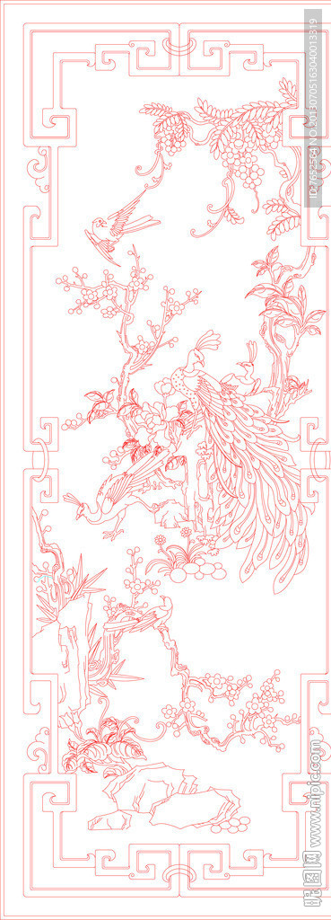 精雕线描图