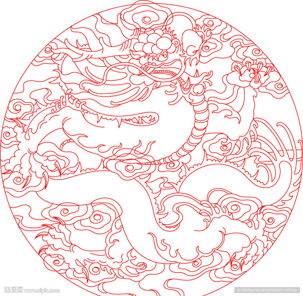 精雕线描图