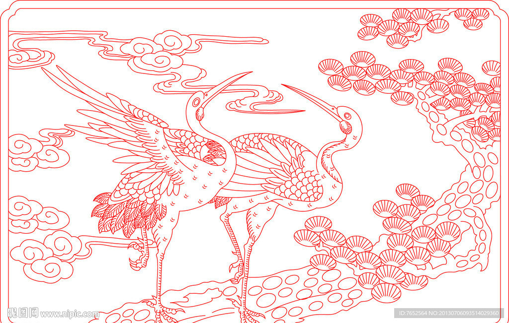 精雕线描图