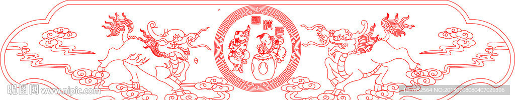精雕线描图