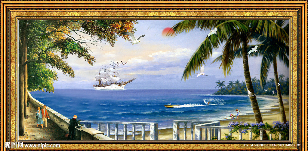 油画风景 欧式油画风景