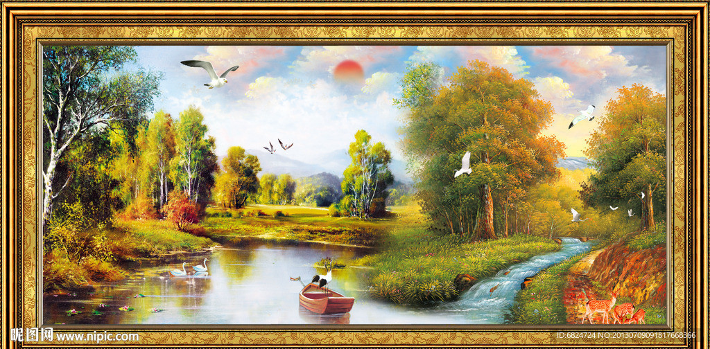 油画风景 欧式油画风景