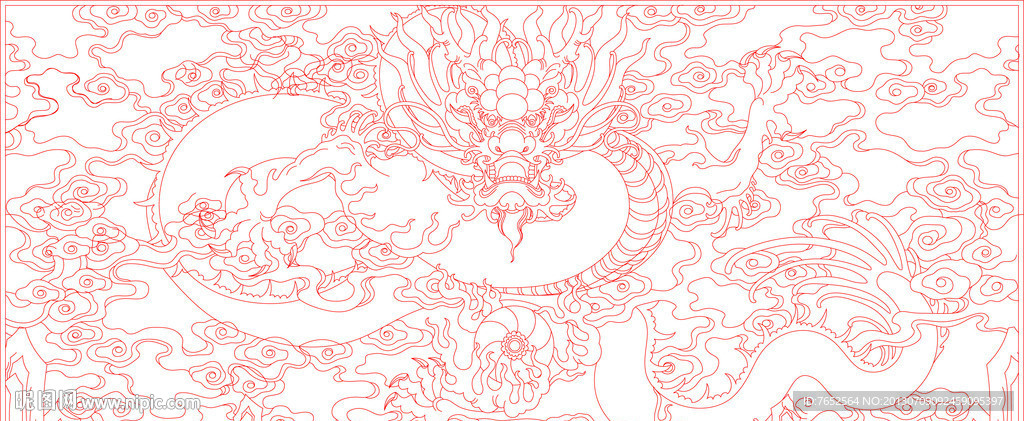 精雕线描图
