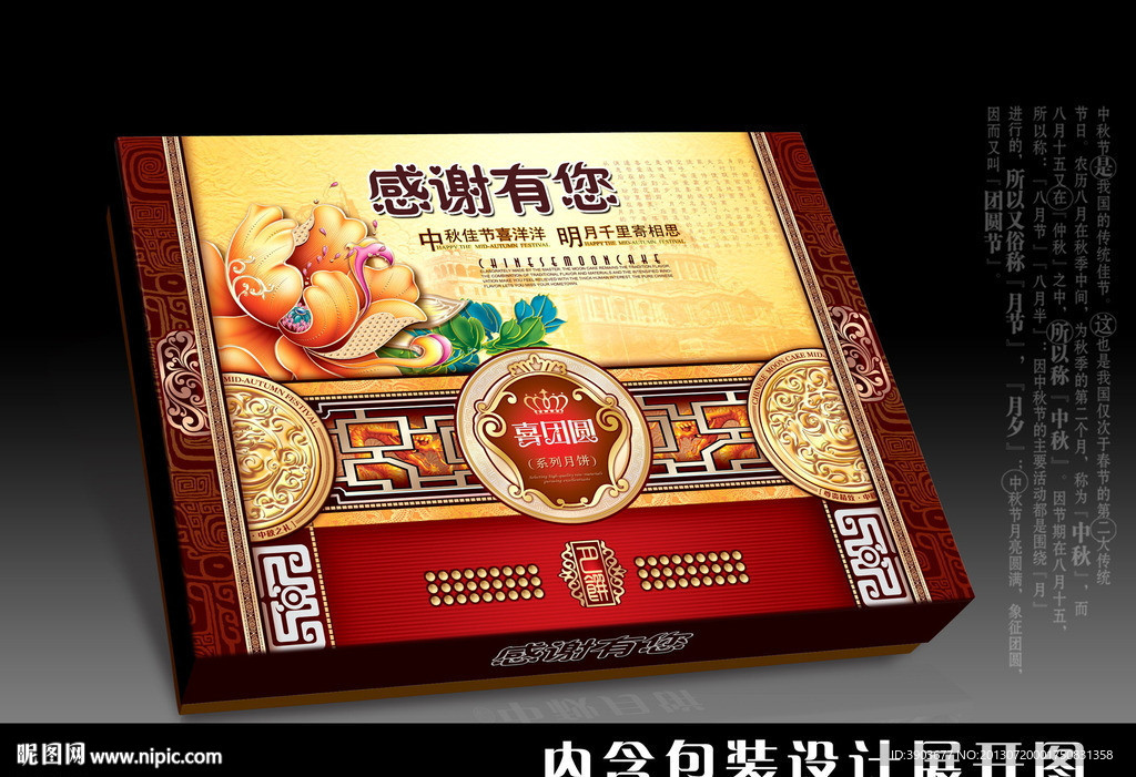 月饼包装(展开图)