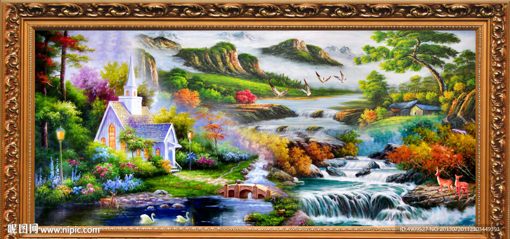 客厅油画 大厅油画