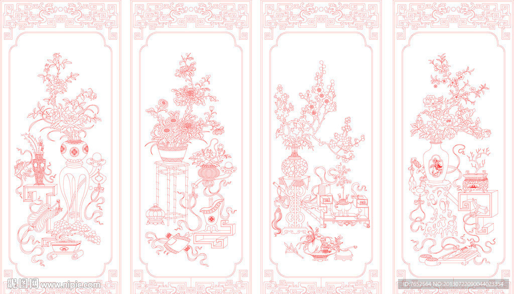 精雕线描图
