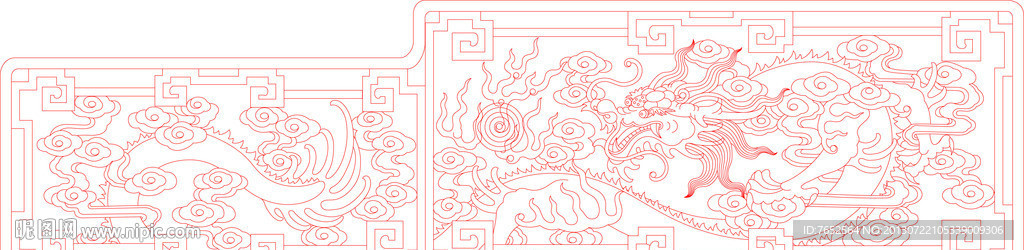 精雕线描图
