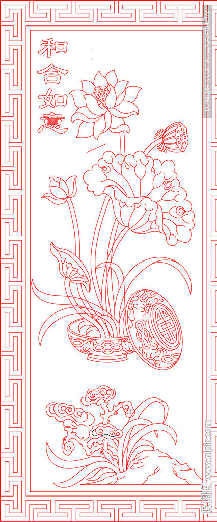 精雕线描图